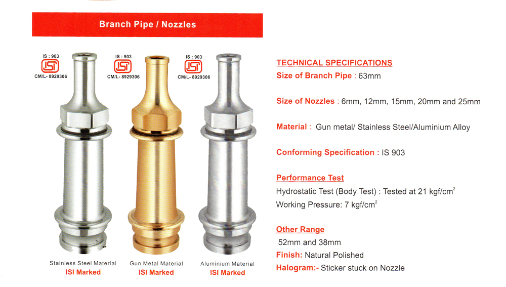 Nozzles | National Fire Services | Vapi